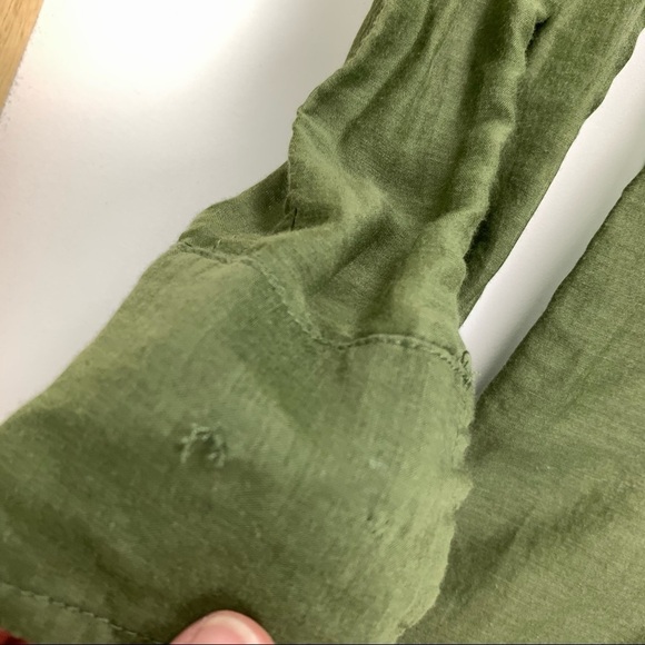 Aritzia -Talula  green sheer silk button down - Picture 9 of 10